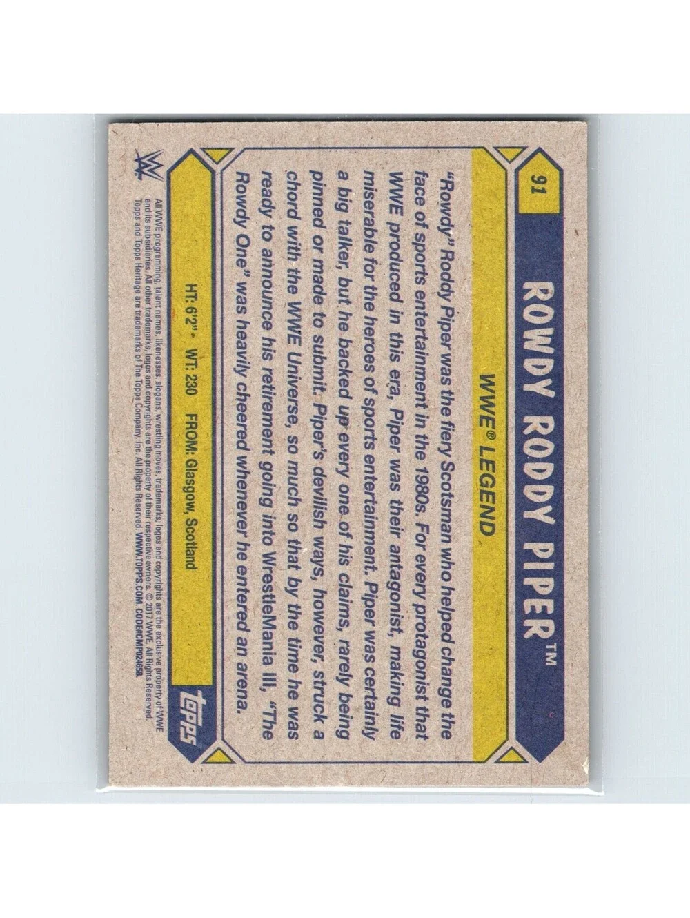 2017 Topps WWE Heritage - 